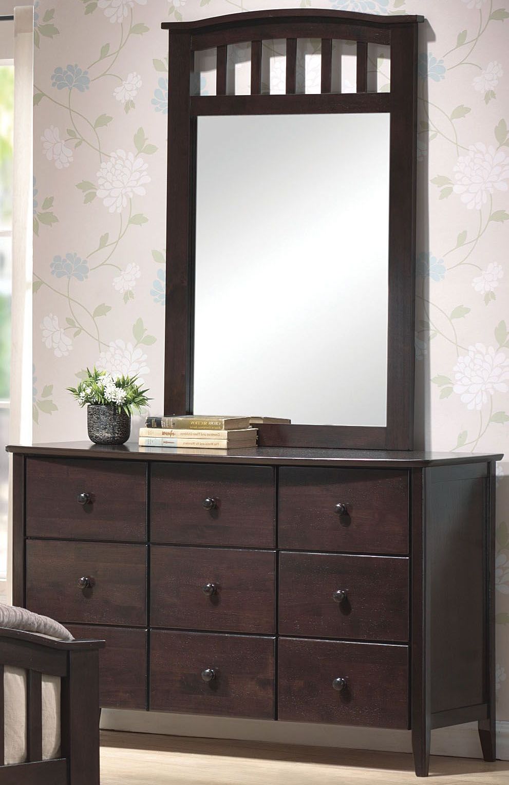 San Marino Dark Walnut Youth Captain Bedroom Set With Trundle