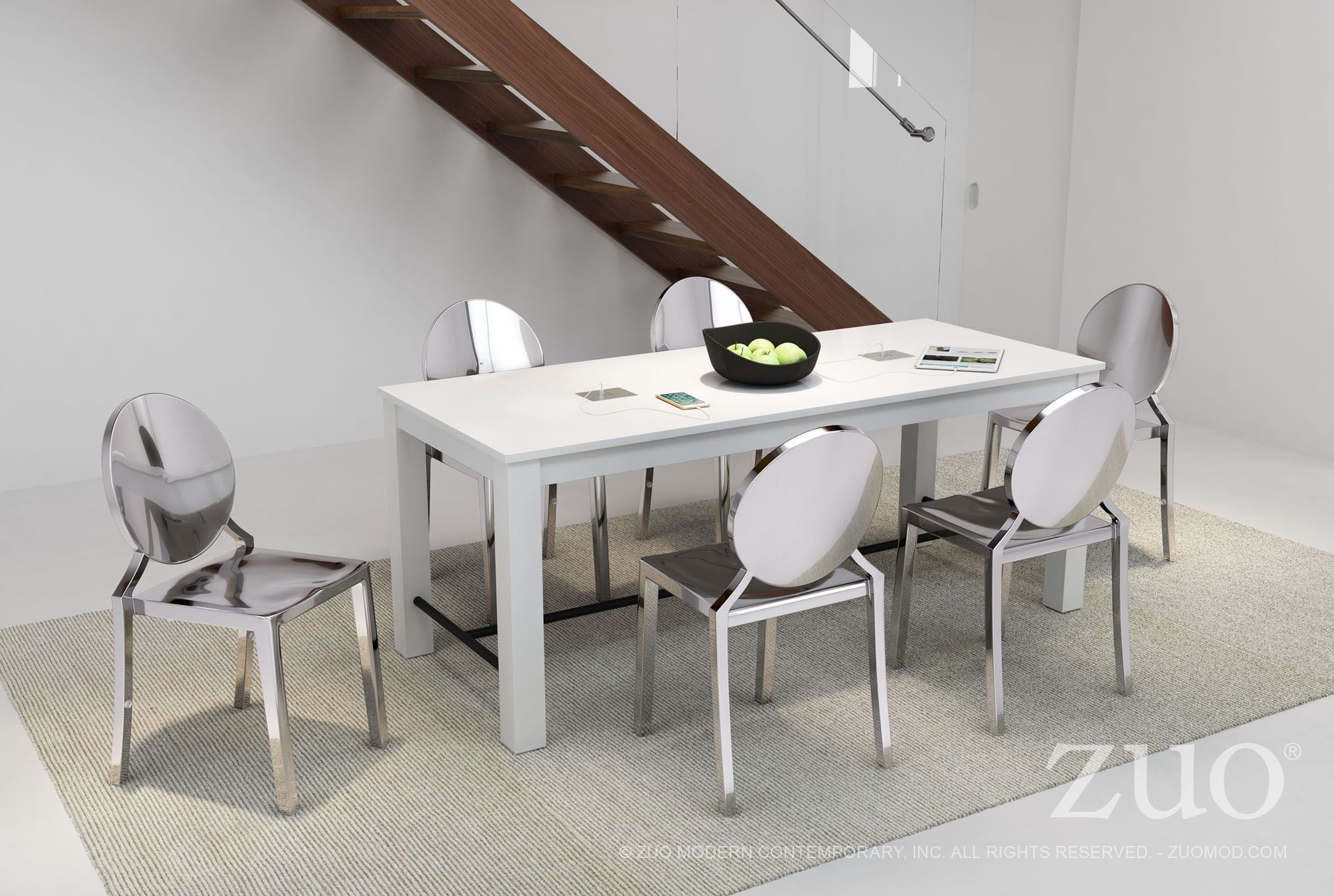 Odin White Dining Room Set 1stopbedrooms