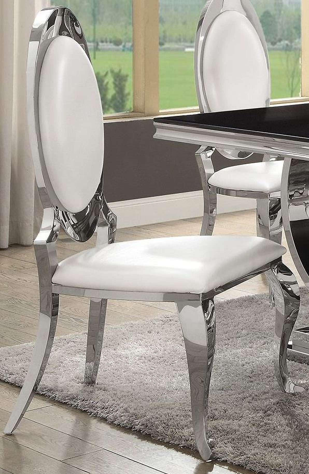 Antoine Chrome Dining Room Set 1stopbedrooms