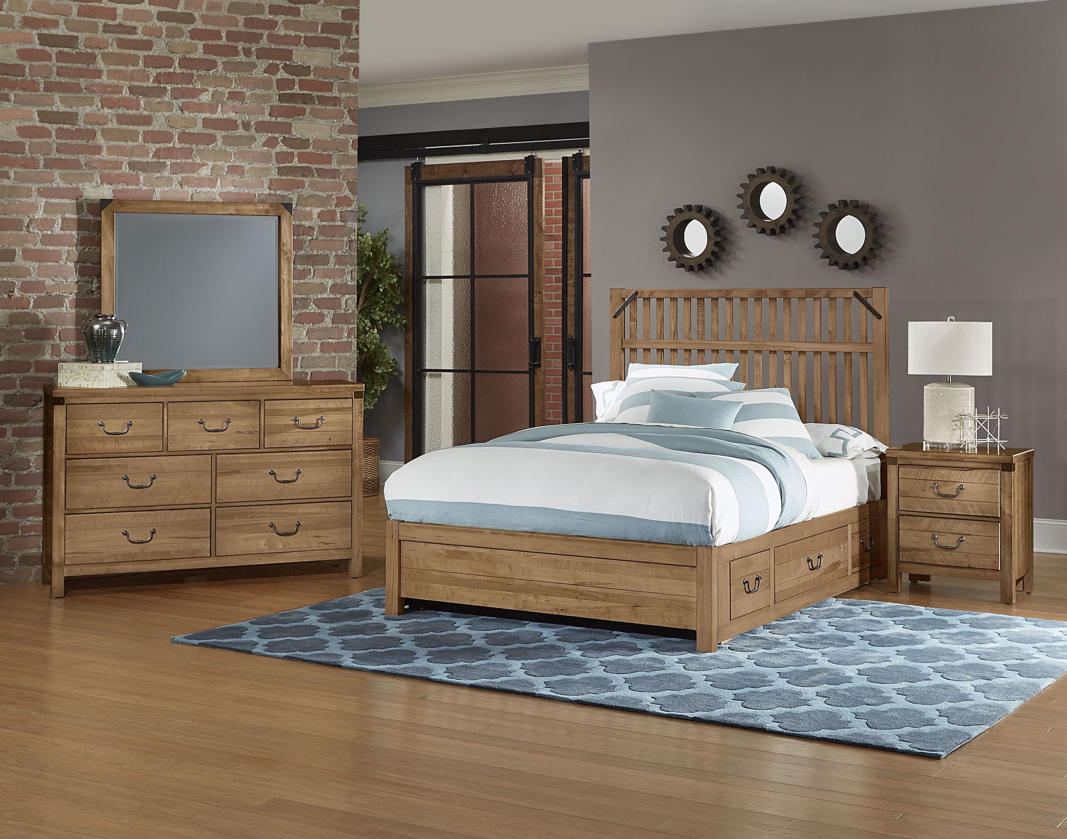 Sedgwick Natural Maple Storage Bedroom Set