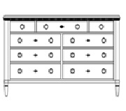 Durham Furniture Springville Collection Triple Dresser In