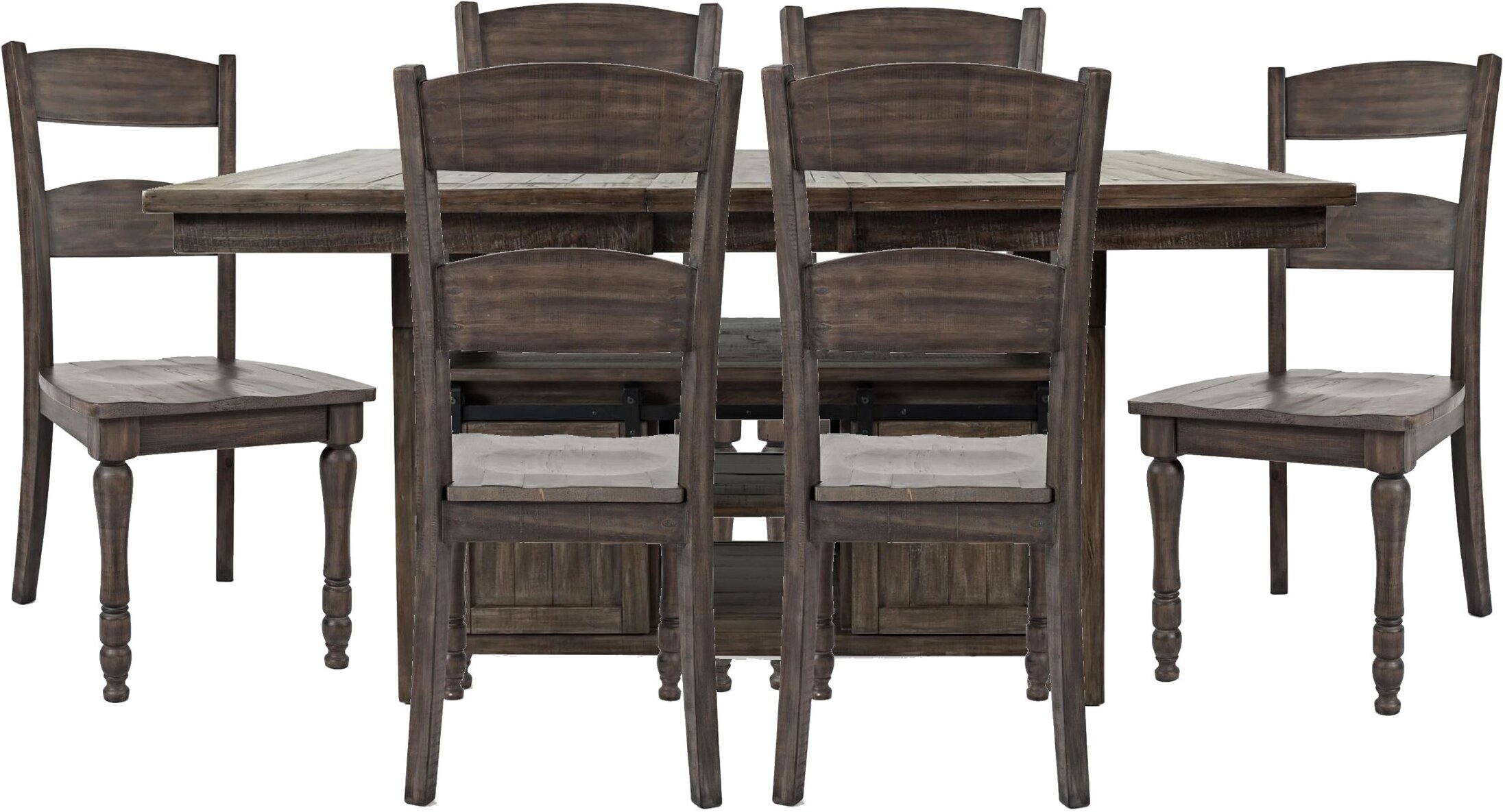 Madison County Barnwood Extendable Adjustable Dining Room Set