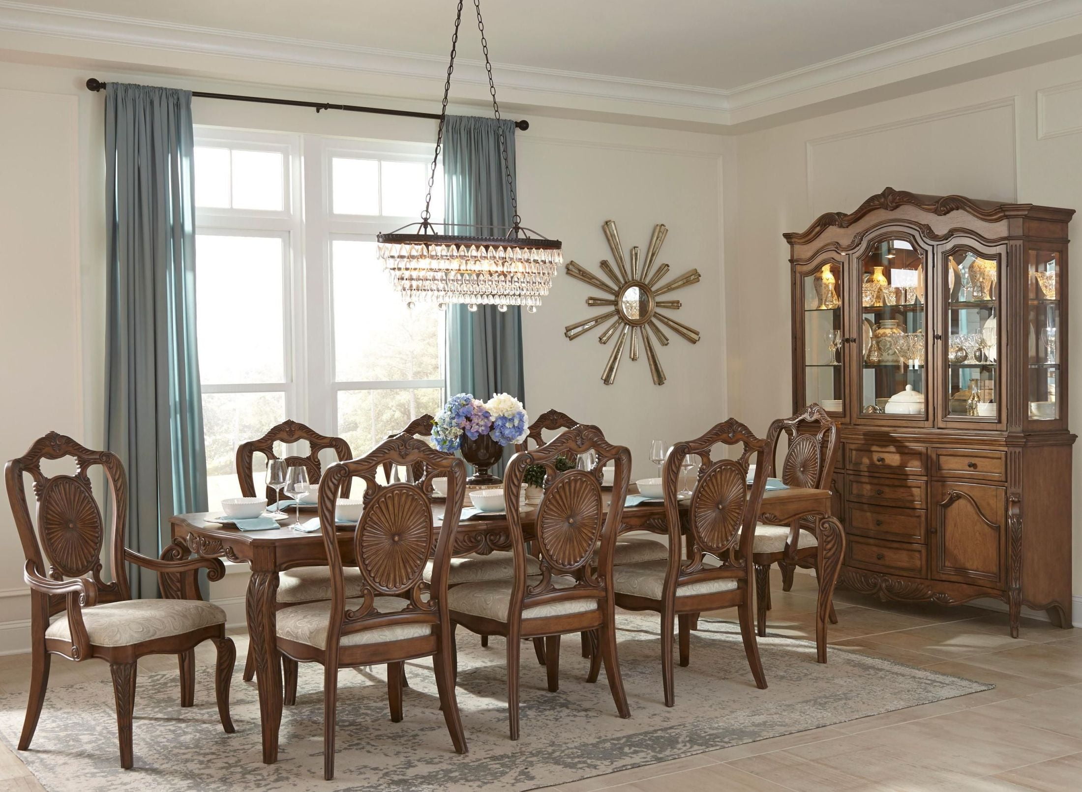 Moorewood Park Pecan Dining Room Set 1stopbedrooms