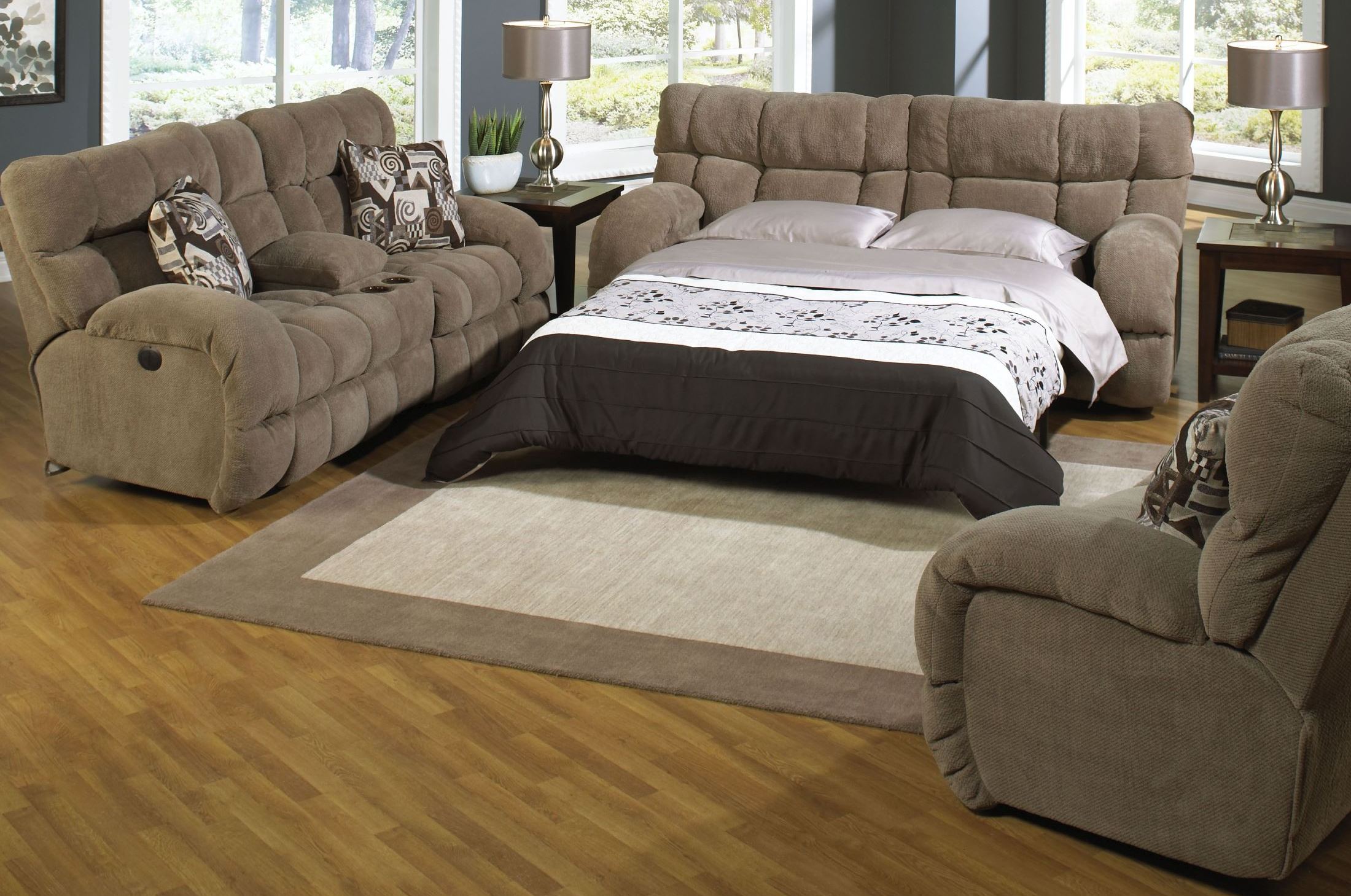 Siesta Porcini Power Reclining Living Room Set 1stopbedrooms