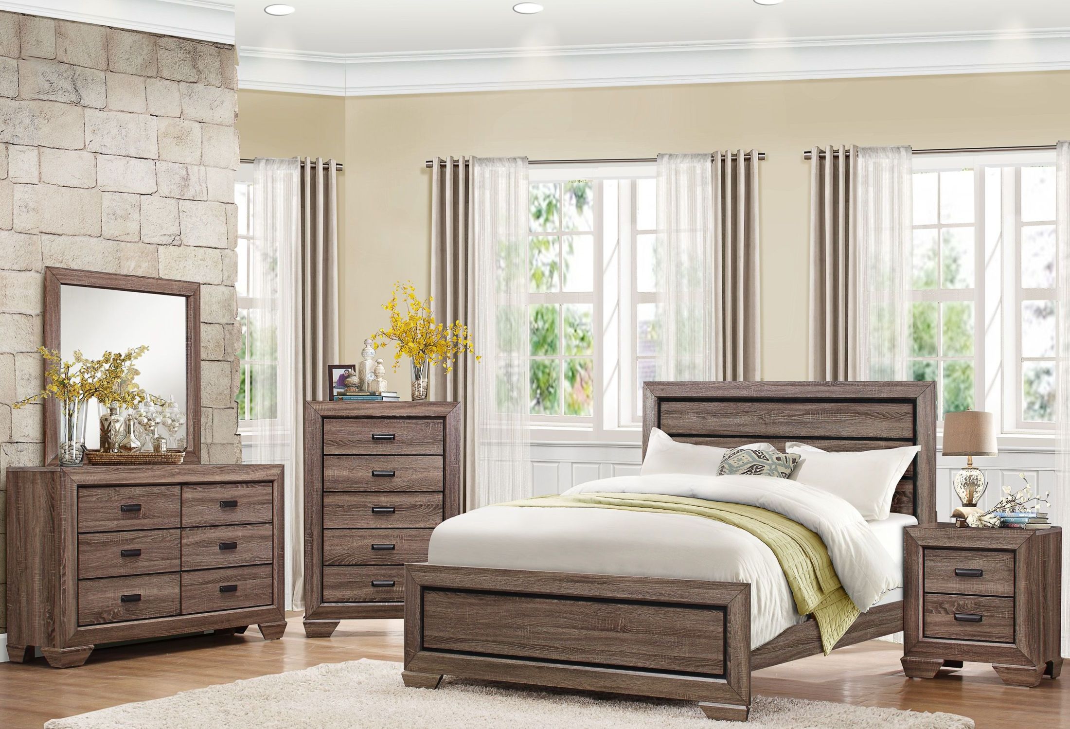 Homelegance Beechnut Brown Panel Bedroom Set Collection Beechnut Brown Panel Bedroom Set Main Image