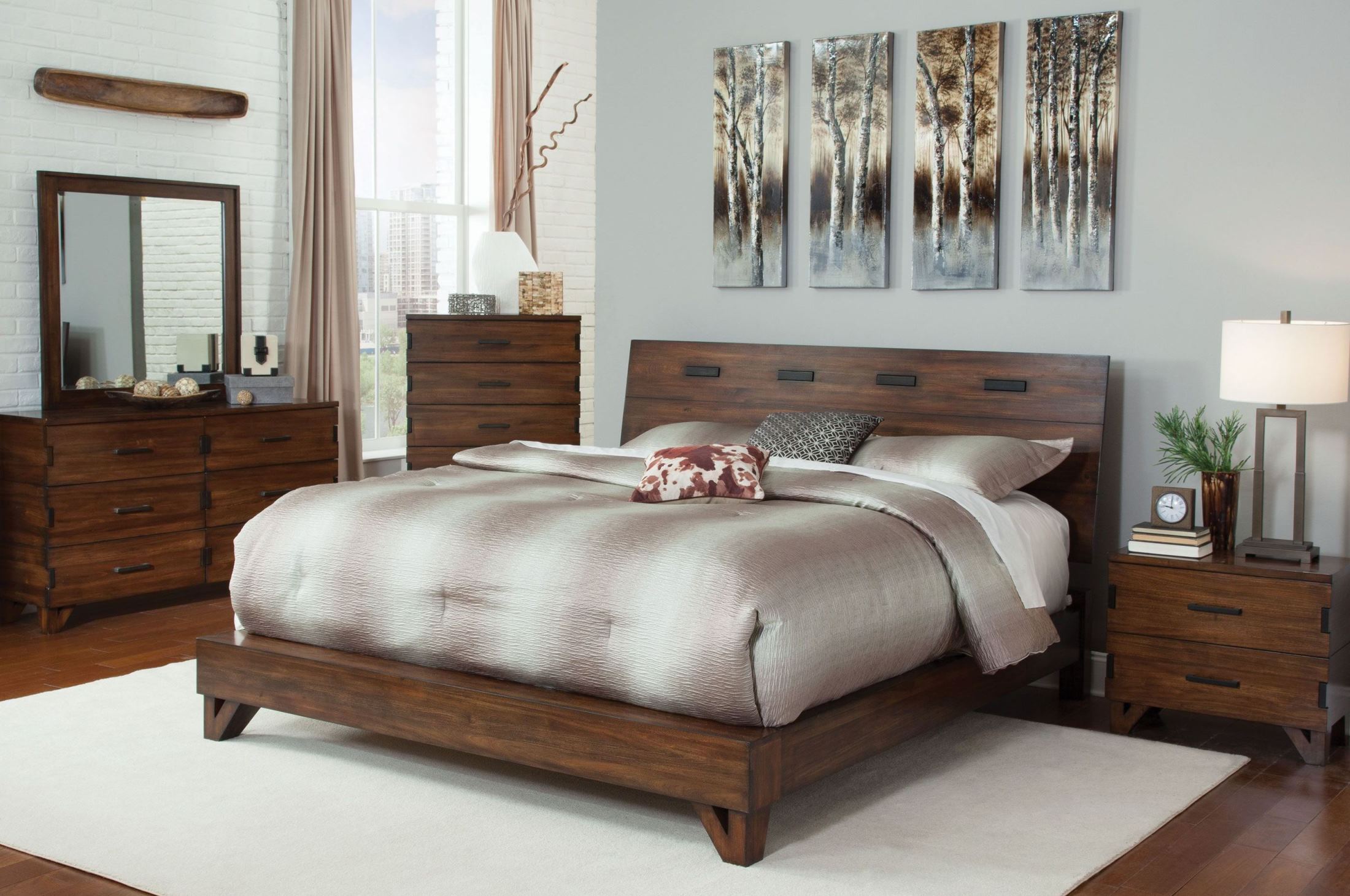 Coaster Yorkshire Dark Amber Platform Bedroom Set Yorkshire Dark Amber Platform Bedroom Set Main Image