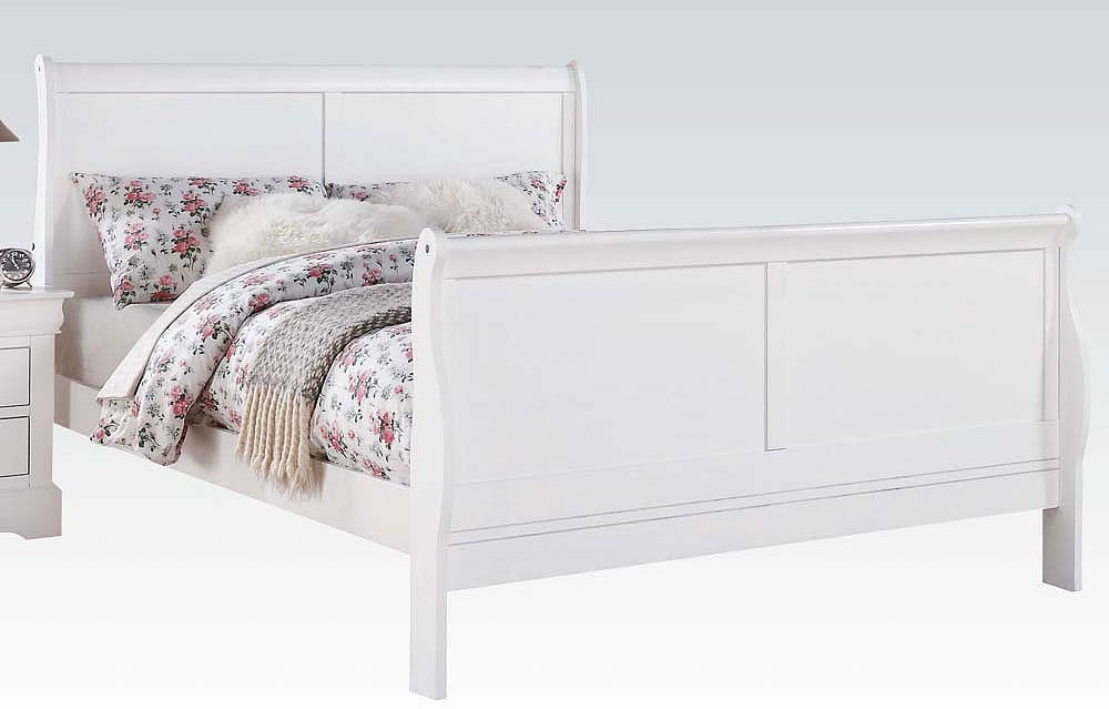 Louis Philippe Iii Sleigh Bed King White 1stopbedrooms