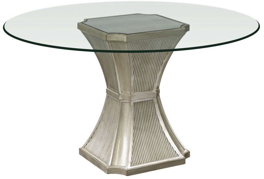 Glam 54 Round Glass Top Vanesta Dining Table 1stopbedrooms