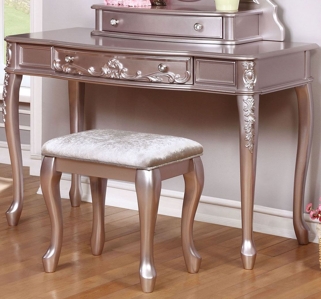 Caroline Metallic Lilac Youth Storage Platform Bedroom Set ...