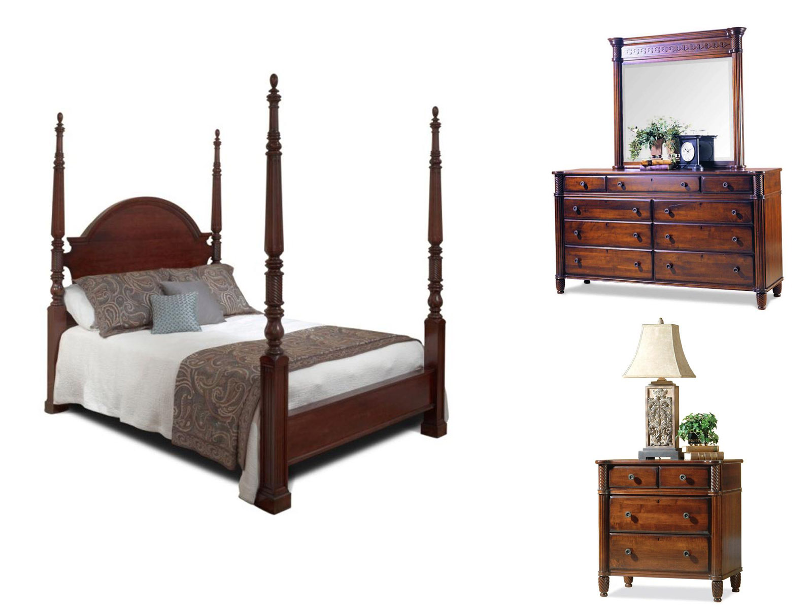 Durham Furniture Mount Vernon Architect Palladian Poster Bedroom Set In Vernon