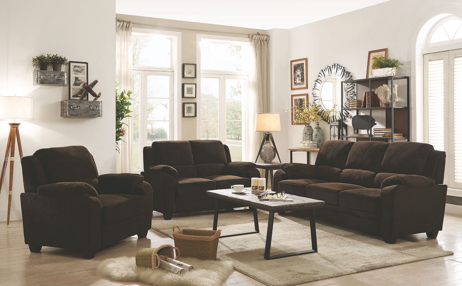 Northend Chocolate Living Room Set 1stopbedrooms