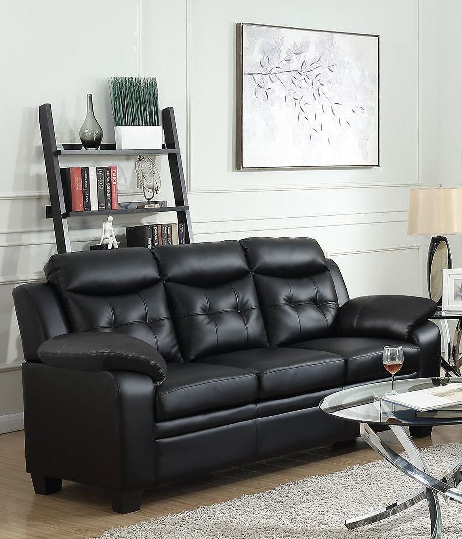Finley Black Living Room Set 1stopbedrooms