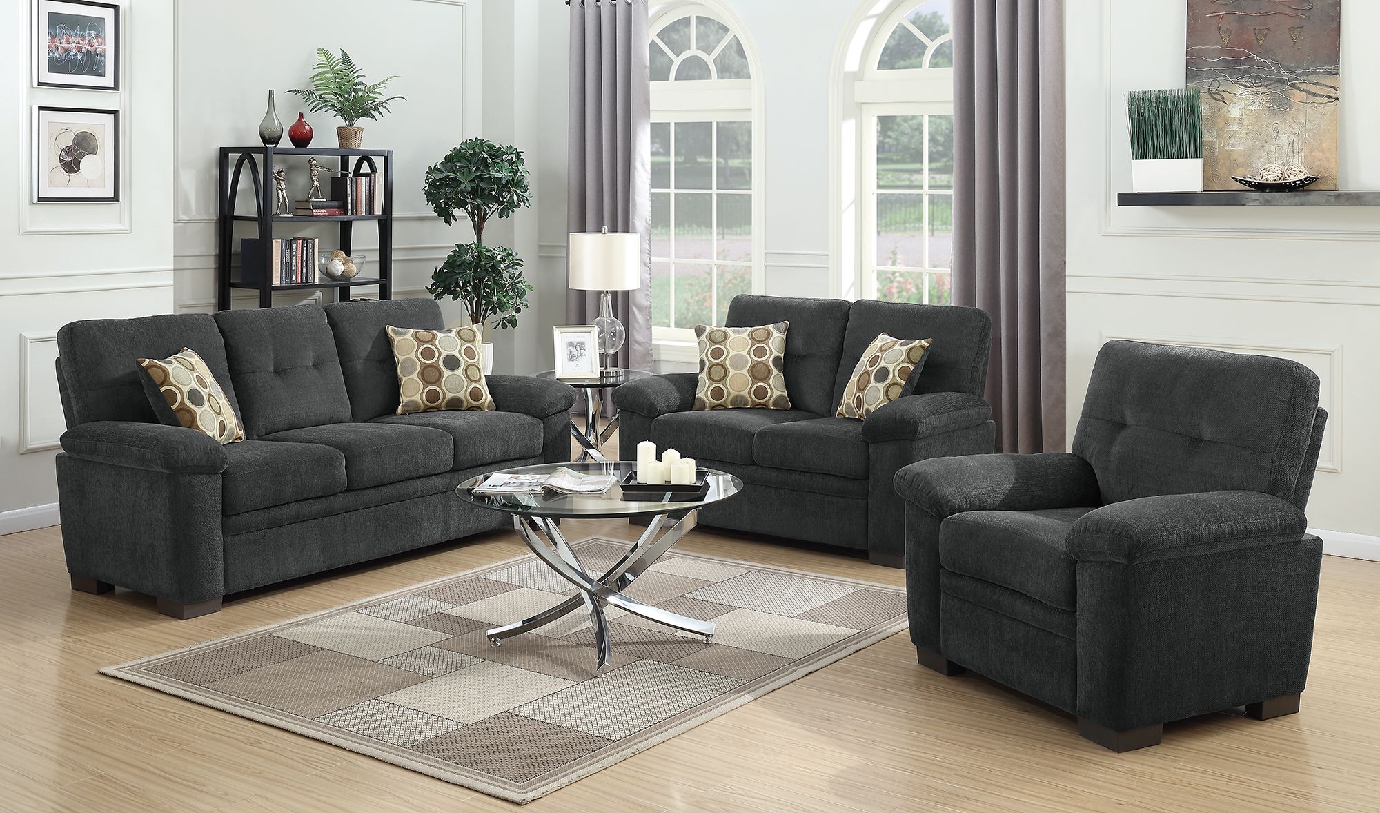 Fairbairn Charcoal Living Room Set 1stopbedrooms