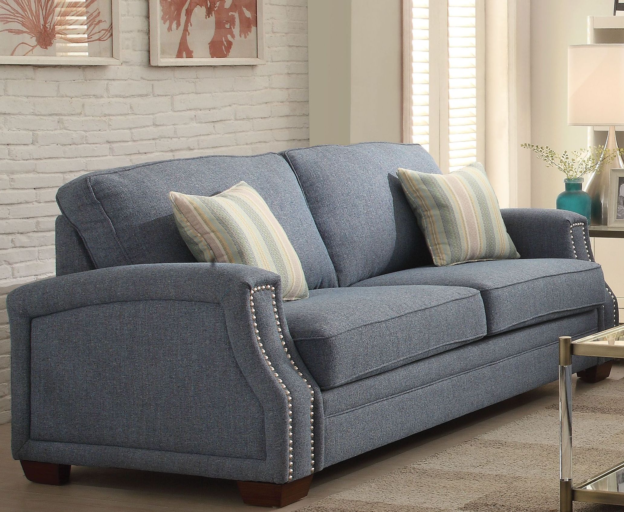Betisa Light Blue Living Room Set 1stopbedrooms