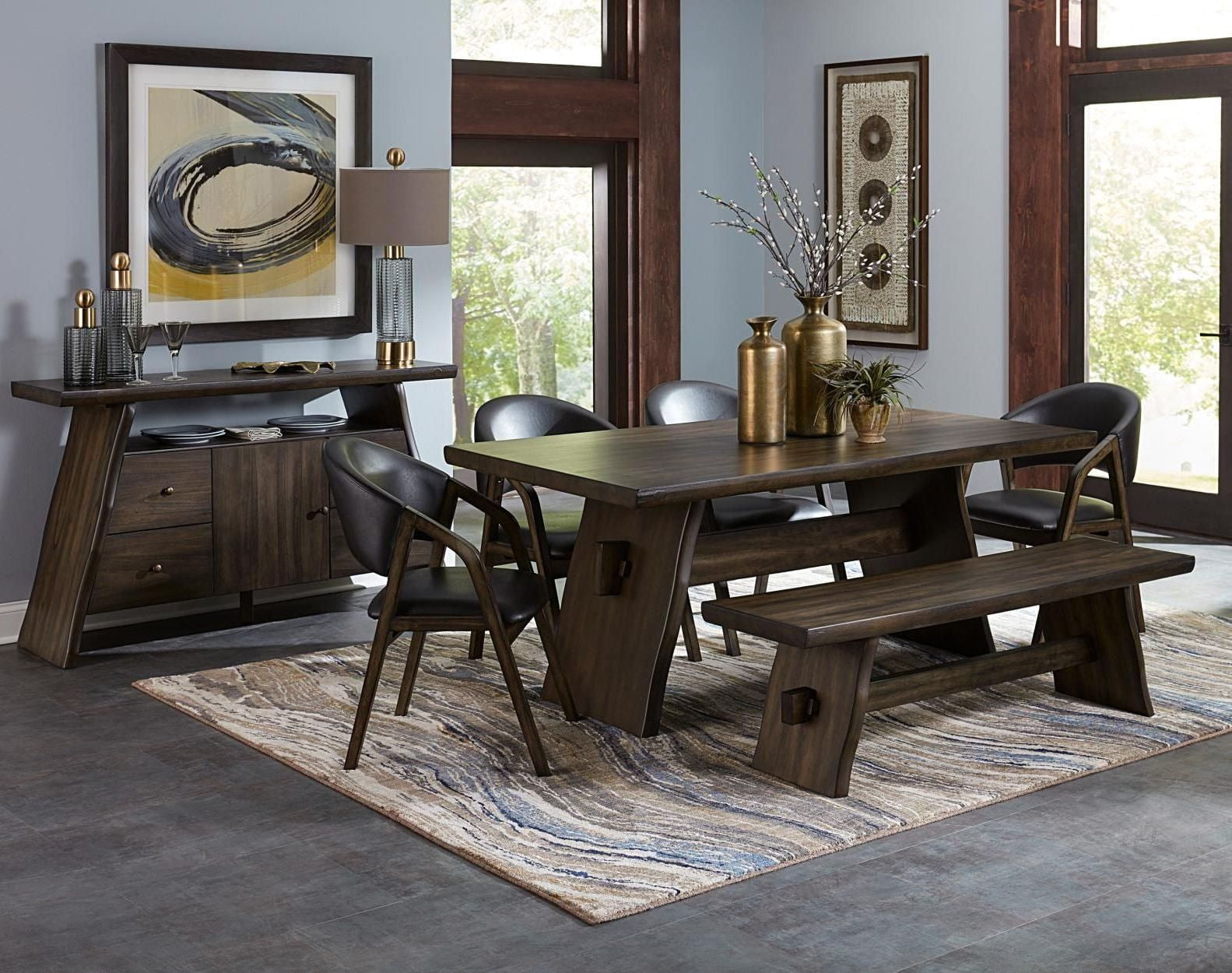 Cabezon Live Edge Rectangular Dining Room Set 1stopbedrooms