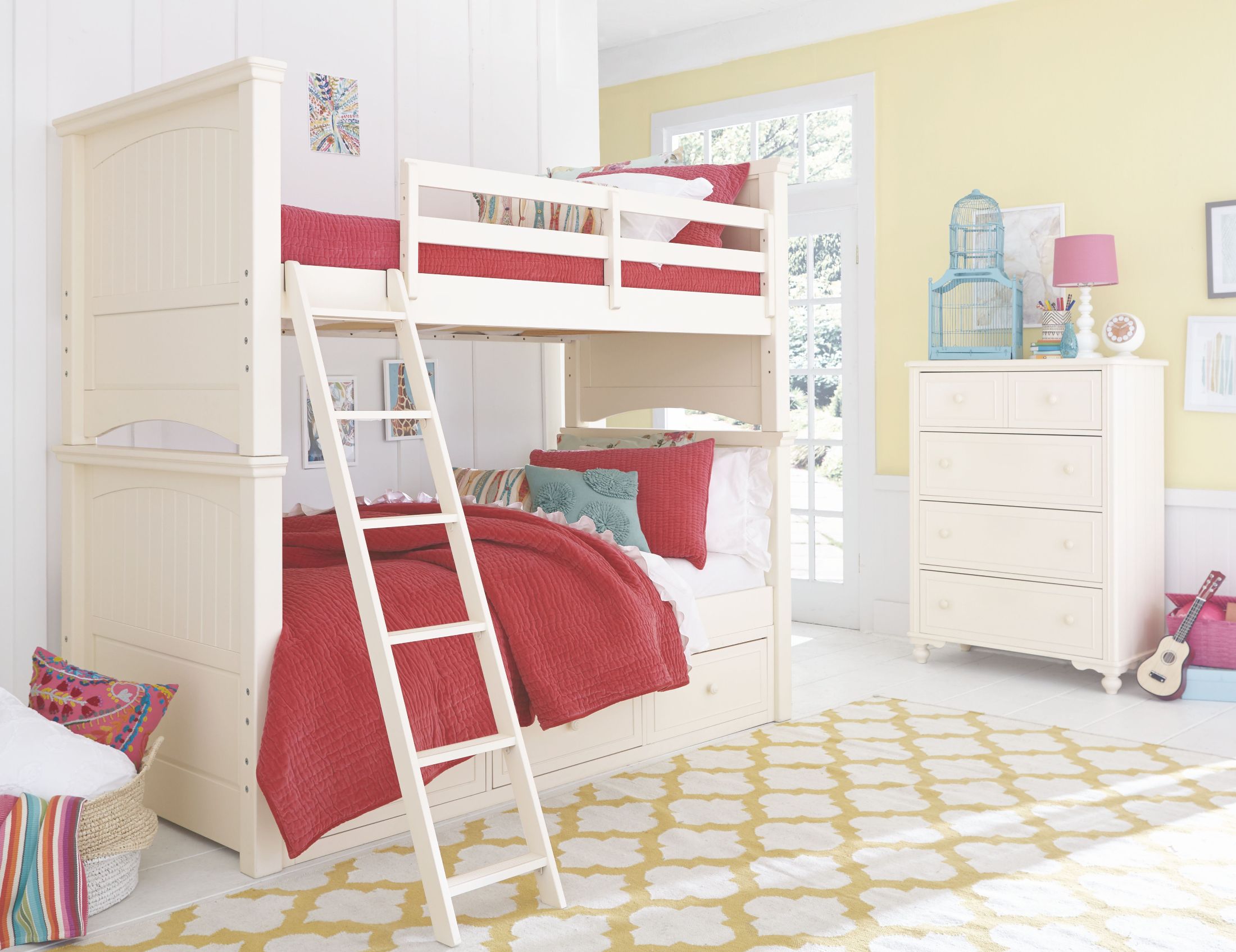 white bunk bed bedroom sets