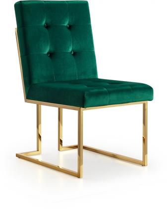 Meridian 714greenc Pierre Series Contemporary Velvet Metal Frame