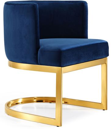 Meridian 718navyc Gianna Series Contemporary Fabric Metal Frame
