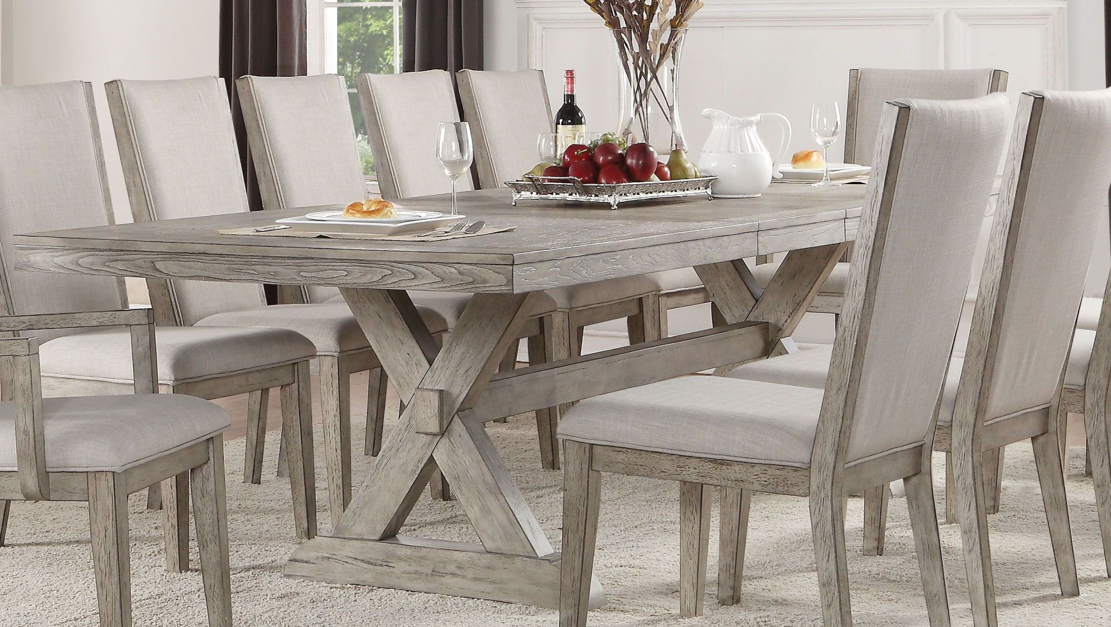 Rocky Gray Oak Dining Room Set 1stopbedrooms