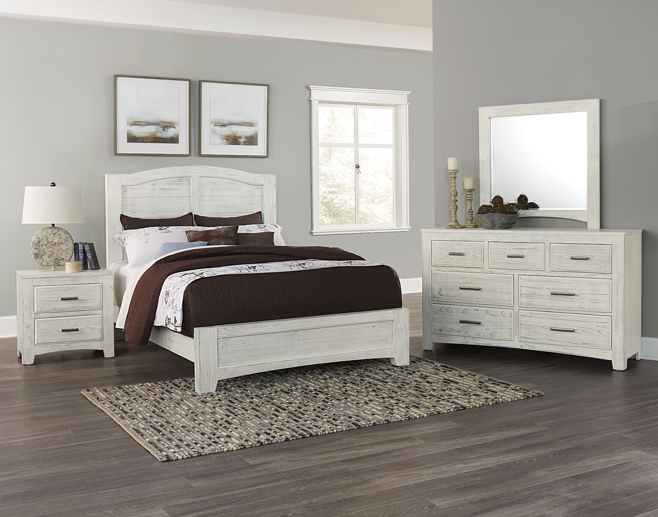 Cottage Too Weathered White Mansion Bedroom Set 1stopbedrooms