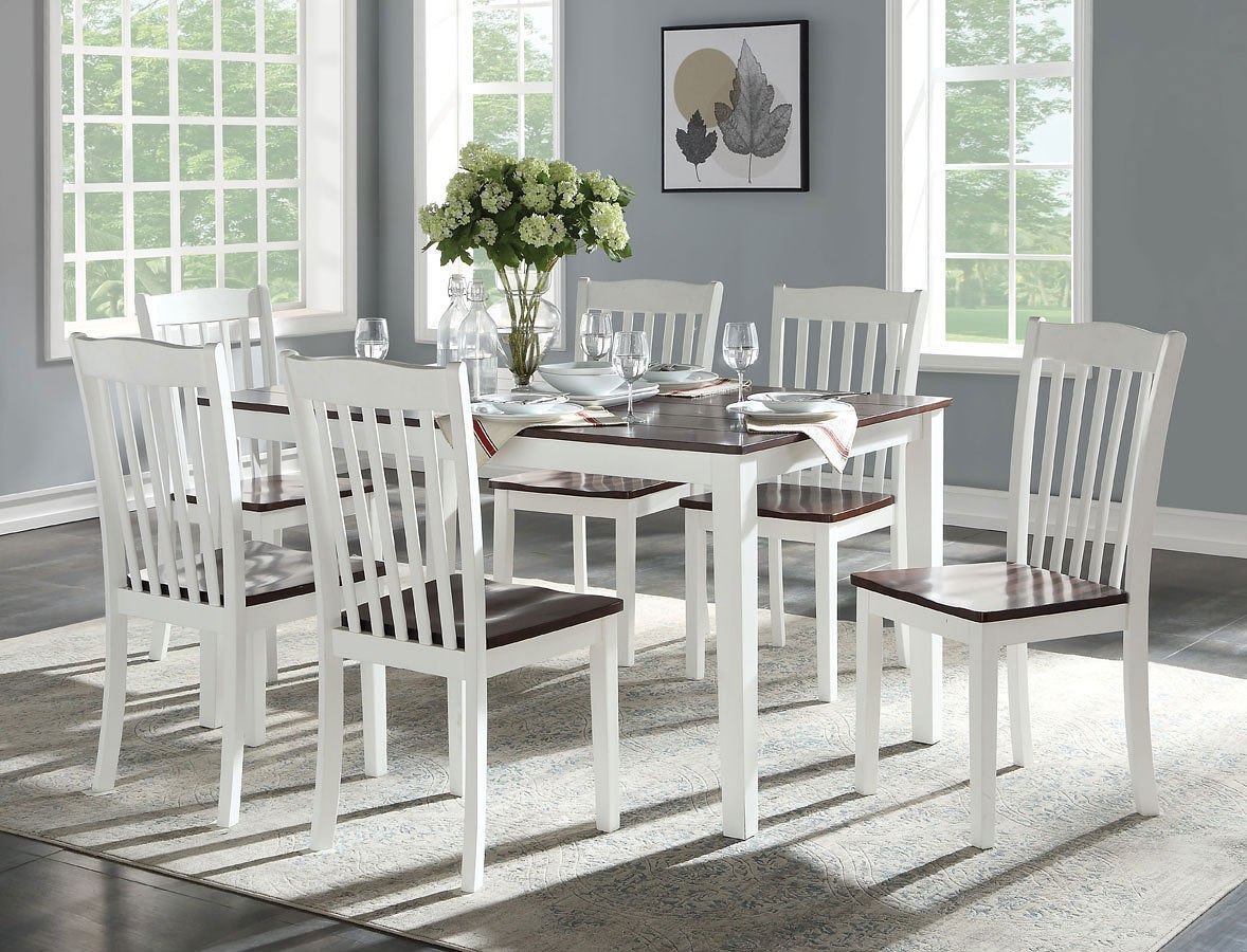 Green Leigh 7 Piece Dining Room Set 1stopbedrooms