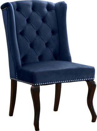 Meridian 772navyc Suri Series Contemporary Velvet Wood Frame