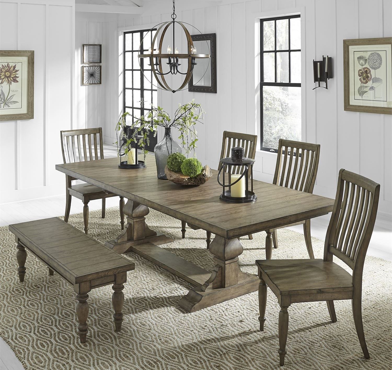 Harvest Home Barley Brown 42 Extendable Dining Room Set