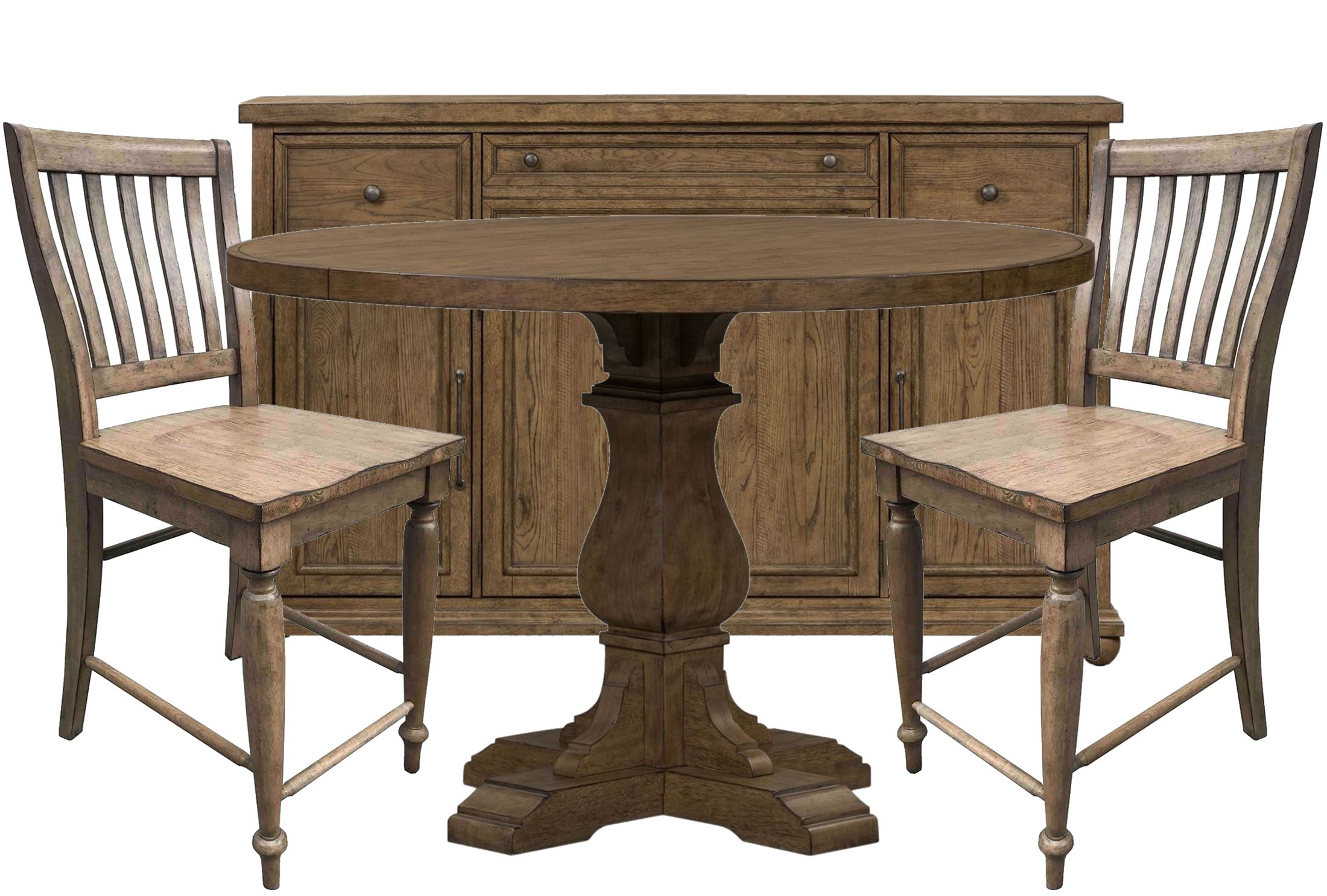 Harvest Home Barley Brown 54 Gathering Counter Height Dining Room