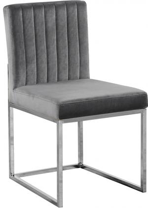 Meridian 779greyc Giselle Series Contemporary Velvet Metal Frame