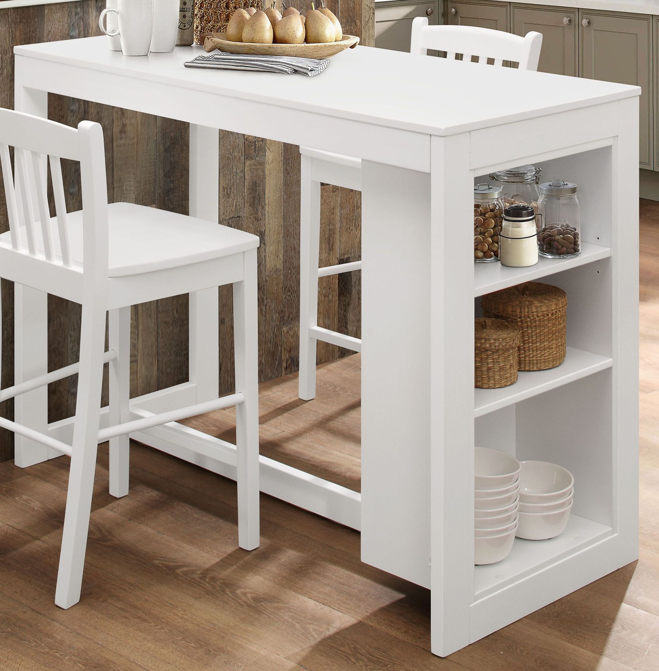 Tribeca Classic White Counter Height Dining Room Set 1stopbedrooms