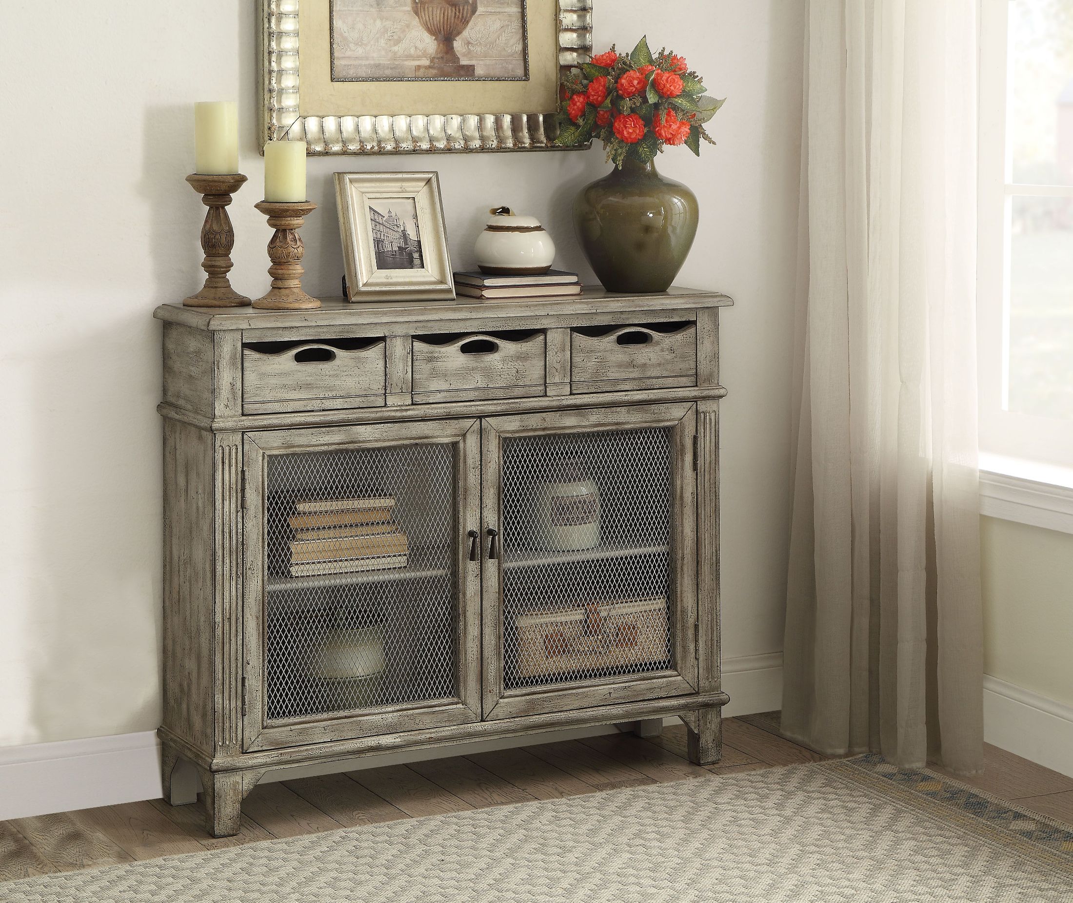 Vernon Antique White 3 Drawer Console Table 1stopbedrooms - Antique White Console Table With Storage Vernon Antique White 3 Drawer Console Table 1stopbedrooms - Antique White Console Table With Storage