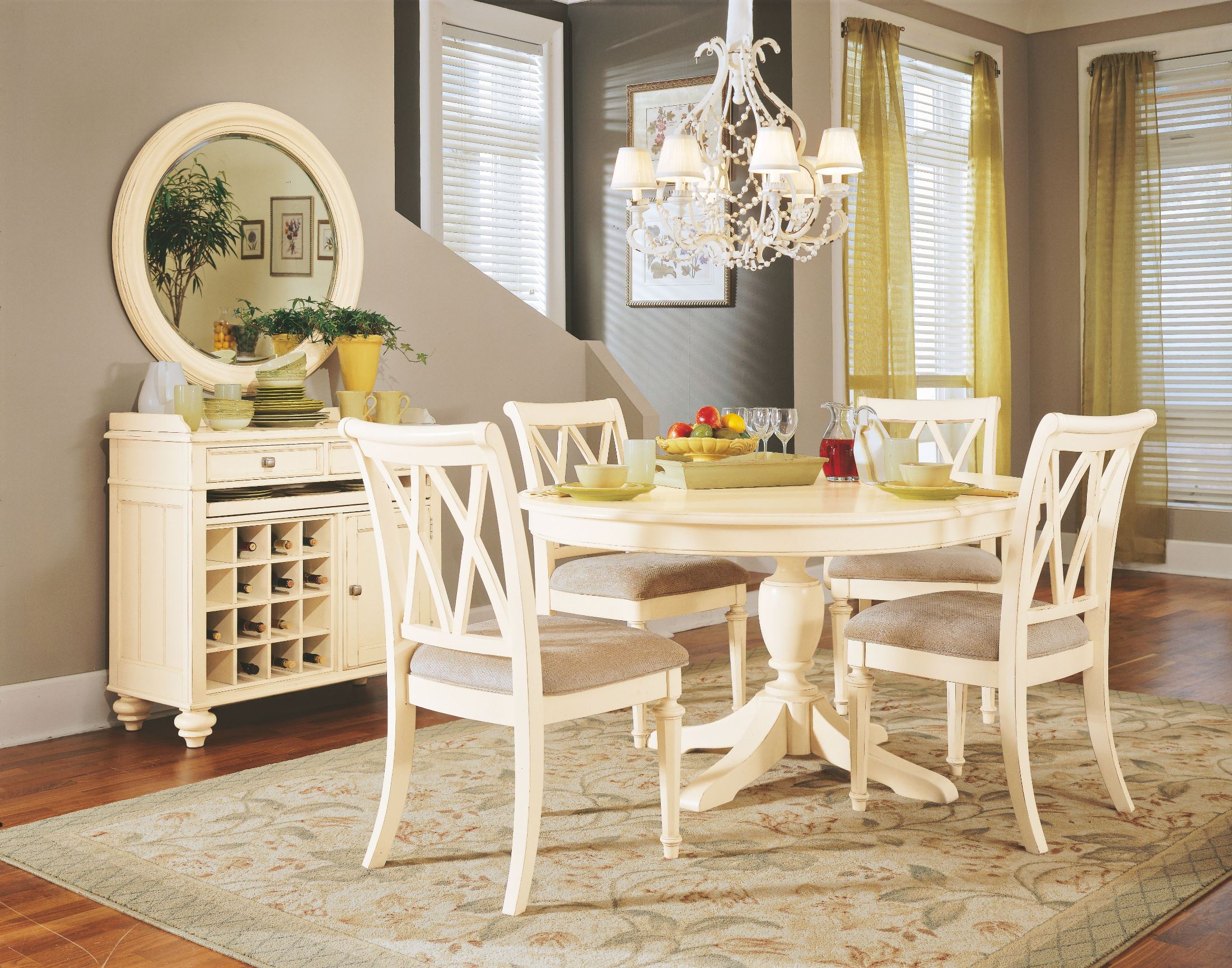 Camden Buttermilk Round Dining Room Set