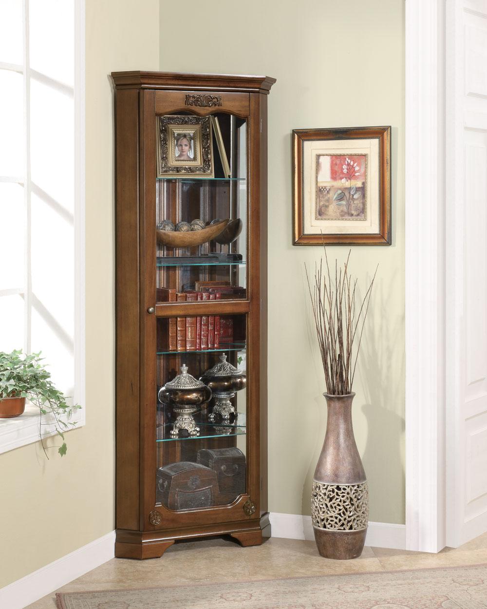 Cherry Corner Curio Cabinet 950195 1stopbedrooms