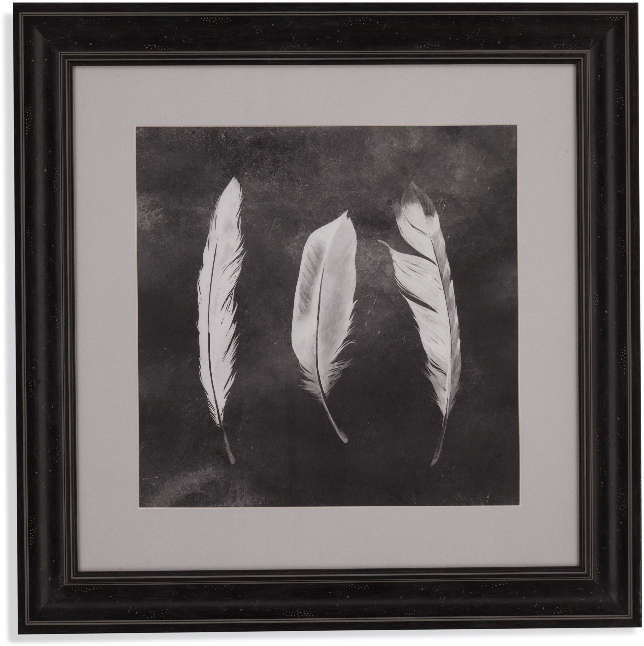 Boho White Cyanotype Feathers Ii Wall Art 1stopbedrooms