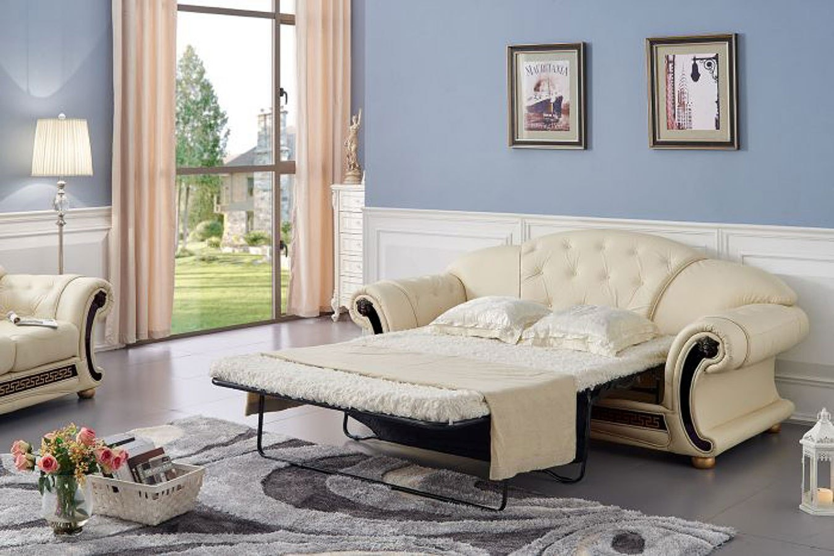 Apolo Sleeper Sofa Ivory 1stopbedrooms