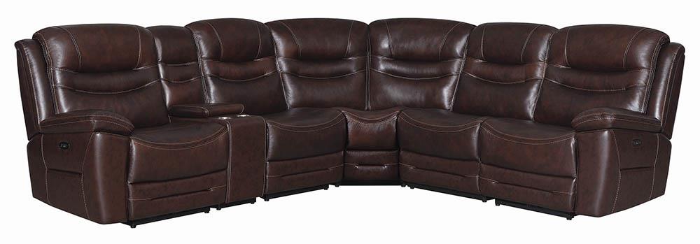 Coaster Furniture Destin Brown 6pcs Power Sectional 1stopbedrooms