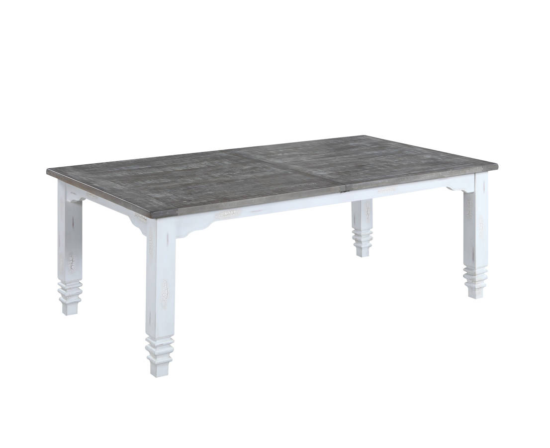Centerville Antique White And Acorn Gray Extendable Dining Table 1stopbedrooms