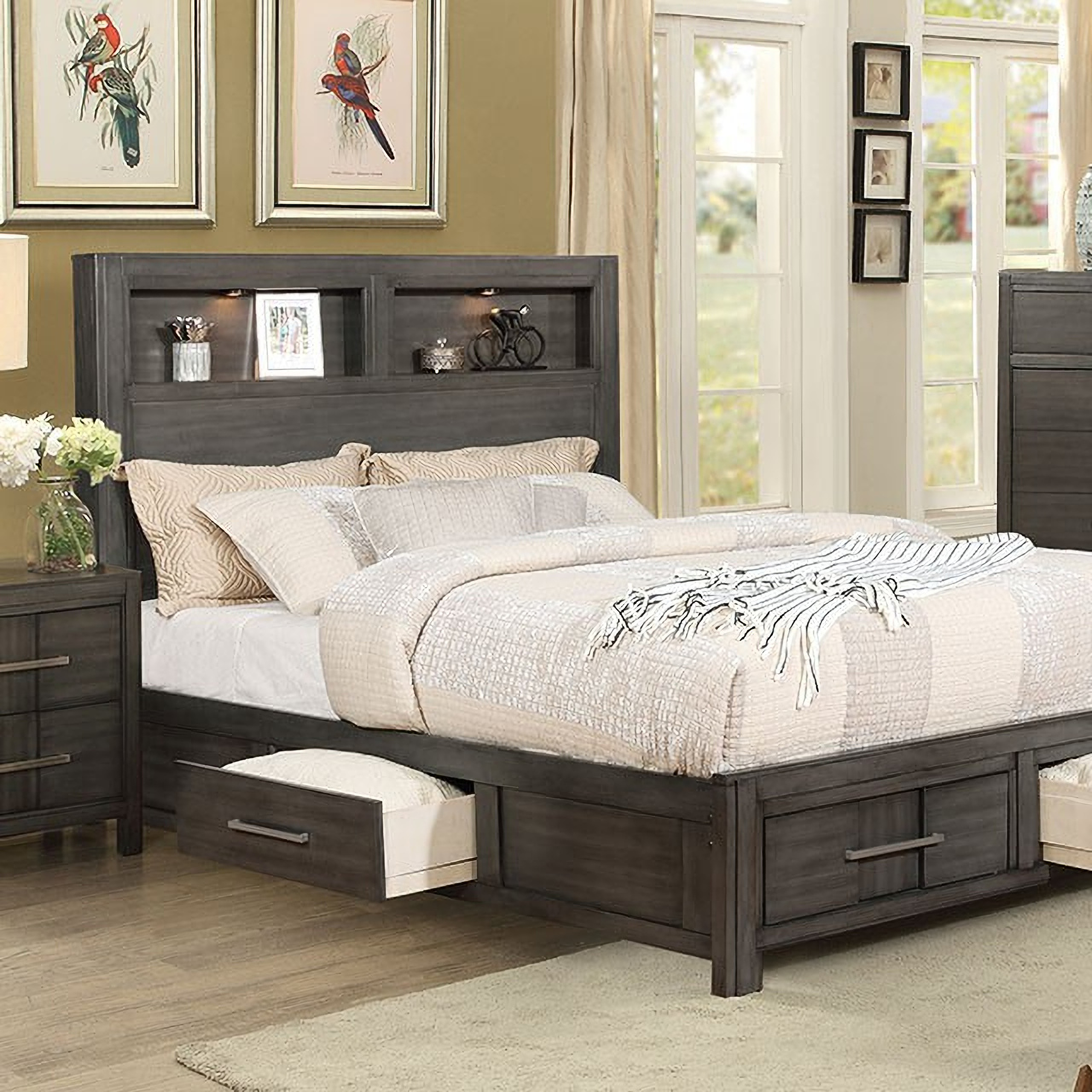 Furniture Of America Karla Gray Cal King Bed 1stopbedrooms
