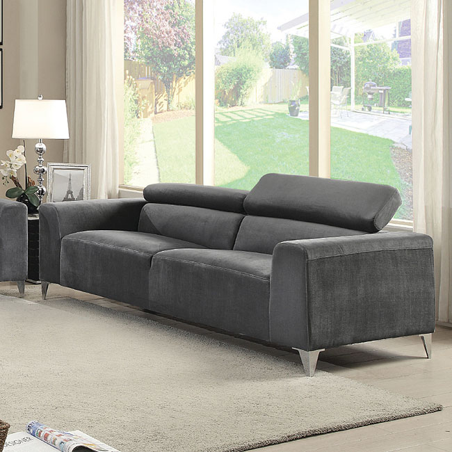 G333 Sofa W Adjustable Headrests Gray 1stopbedrooms