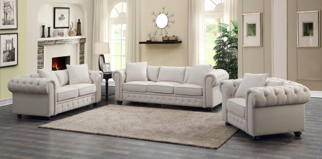 Savoy Beige Linen Fabric Sofa Savoy Beige Linen Fabric Sofa