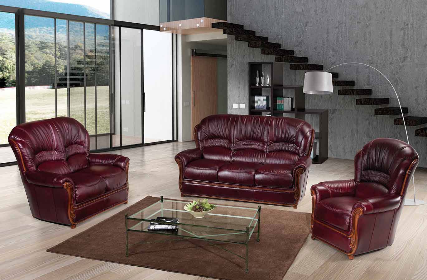 Esf Sara Italian Leather Living Room Set Collection Sara Italian Leather Living Room Set