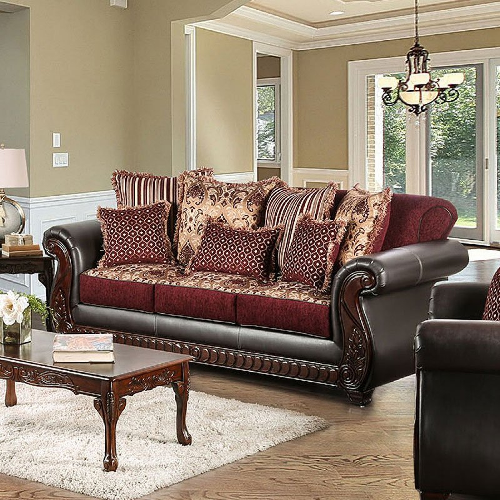 Franklin Sofa Burgundy 1stopbedrooms