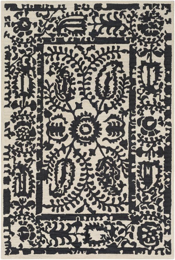 Surya Armelle Cream Black Wool Area Rug 36x24 1stopbedrooms - Cream And Black Area Rugs Surya Armelle Cream Black Wool Area Rug 36x24 1stopbedrooms - Cream And Black Area Rugs