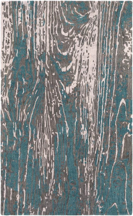 Surya Artist Studio Teal Dark Brown Black Gray Wool Area Rug 63x39 1stopbedrooms