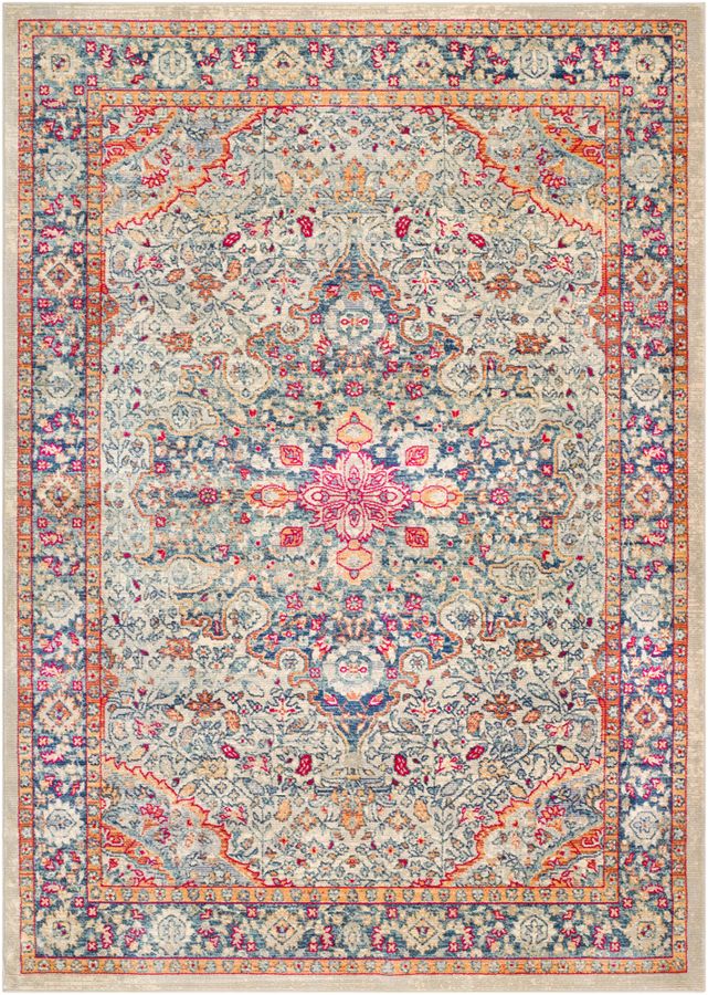 Surya Bohemian Bright Pink Taupe Beige Polypropylene Area Rug - Beige Bright Area Rug Surya Bohemian Bright Pink Taupe Beige Polypropylene Area Rug - Beige Bright Area Rug