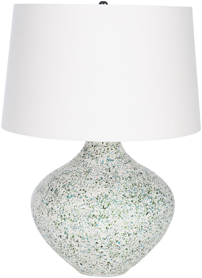 Surya Natia Aqua Mosaic Glass Table Lamp 18x25 1stopbedrooms
