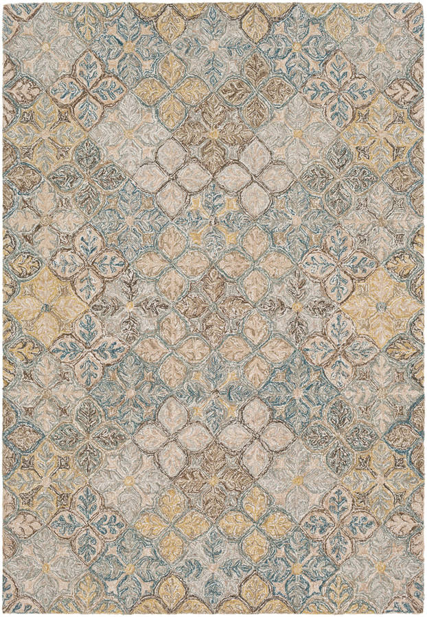 Surya Robin Taupe Cream Olive Wool Area Rug 90x60 1stopbedrooms