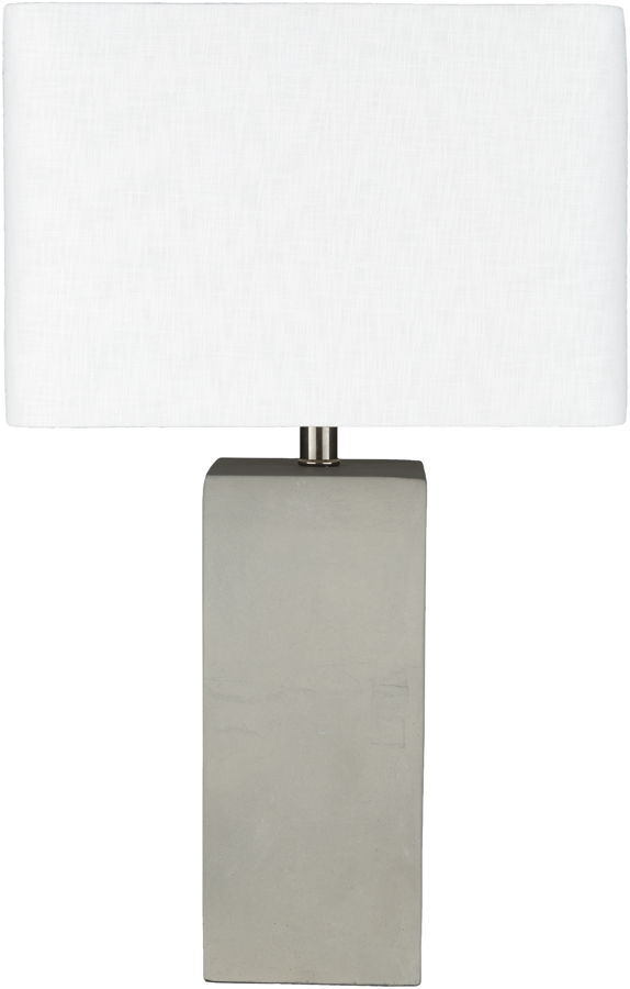 white concrete table lamp