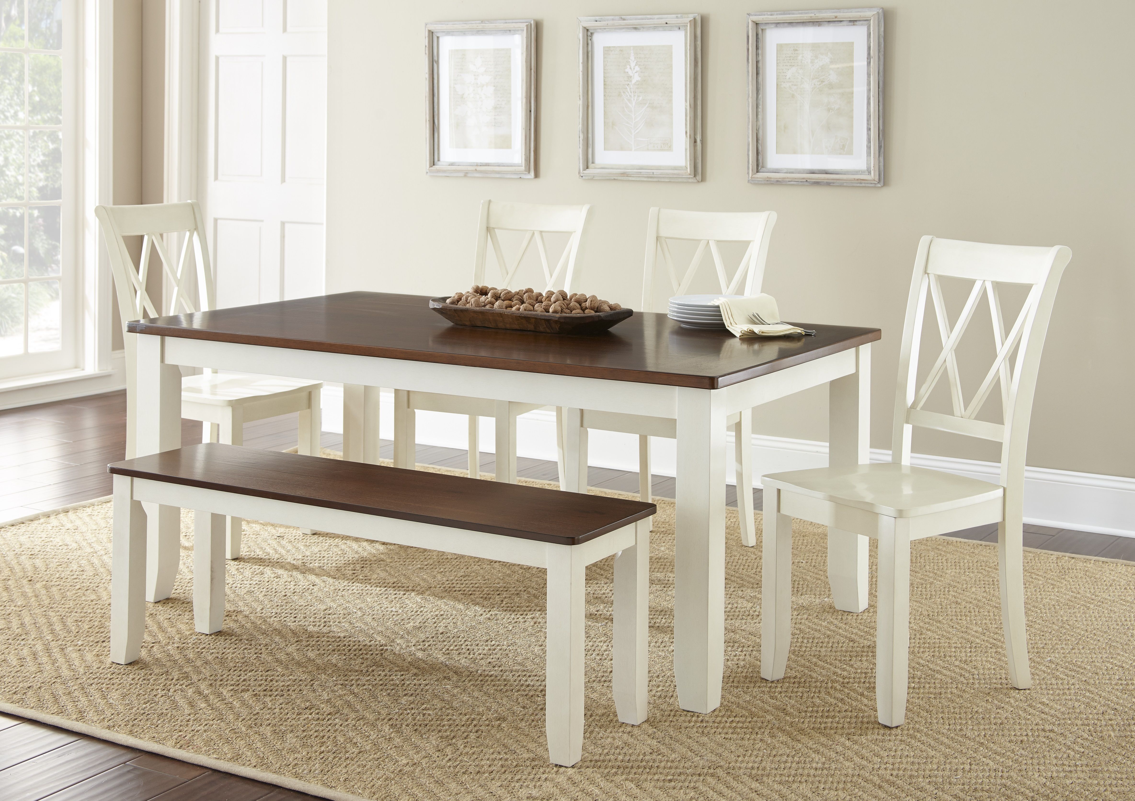 Aida Brown And Vanilla Dining Room Set 1stopbedrooms