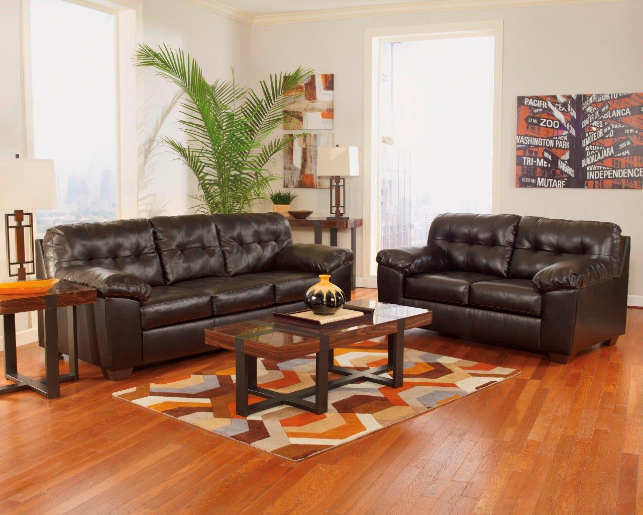 Alliston Durablend Chocolate Living Room Set 1stopbedrooms